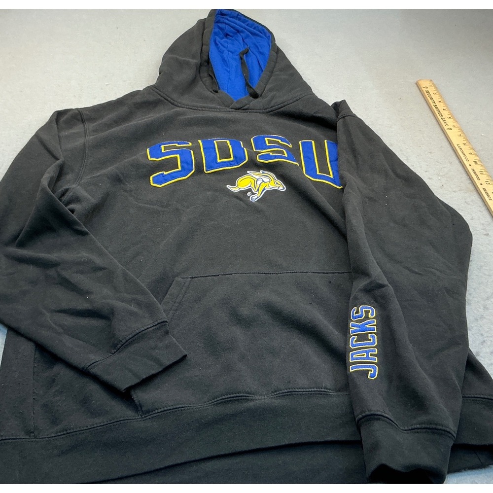 Stadium Athletics SDSU Hoodie Jackrabbits Embroidered Black Blue XL Collegiate